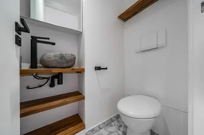 Salle de bains dans l'établissement Superbe appartement 5 pièces sur la Croisette