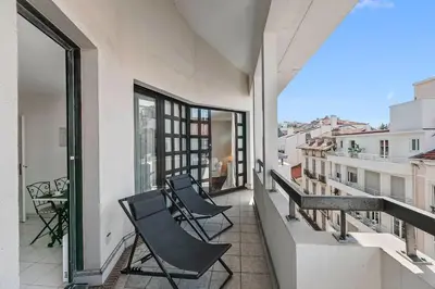 Balcon ou terrasse dans l'établissement Appartement Cannes Hyper Centre