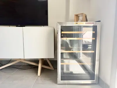 Cuisine ou kitchenette dans l'établissement T2 - piscine - garage privé - 5 min de Cannes