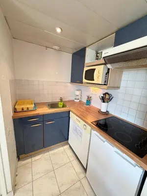 Cuisine ou kitchenette dans l'établissement 1 bedroom apartment Golfe-Juan Sea view