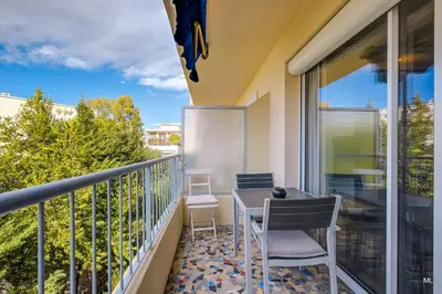 Balcon ou terrasse dans l'établissement WIlson Palace - Studio avec terrasse et climatisation