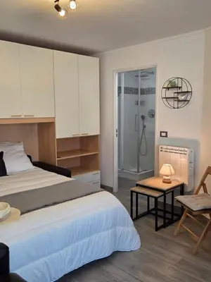 Un ou plusieurs lits dans un hébergement de l'établissement Étoile Riviera - Studio 2P, Centre, Plages & Palais