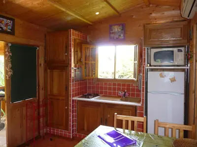 Cuisine ou kitchenette dans l'établissement Studio Chalet tout confort