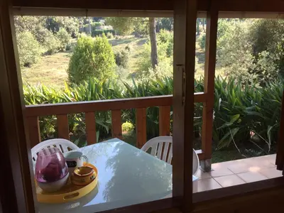 Balcon ou terrasse dans l'établissement Studio Chalet tout confort