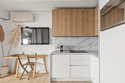 Cuisine ou kitchenette dans l'établissement Constellation, exceptional sea view!