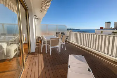 Balcon ou terrasse dans l'établissement Sea View Prestige - T3, 6P, Terrasse & Vue Mer, PK