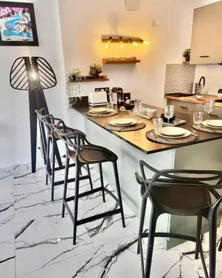 Coin salon dans l'établissement Cannes 1 bedroom apartment - 20LM3