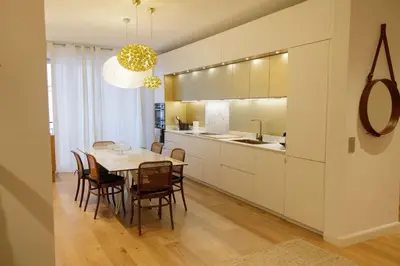 Cuisine ou kitchenette dans l'établissement Palais Riviera