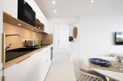 Cuisine ou kitchenette dans l'établissement Résidence 3p De Style à Deux Pas De La Croisette & Commerces - 3P de style à deux pas de la Croisette & commerces MAE-2103