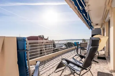 Balcon ou terrasse dans l'établissement Résidence 4p Avec Terrasse Vue Mer à Deux Pas Des Plages - 4P avec terrasse vue mer à deux pas des plages MAE-2593