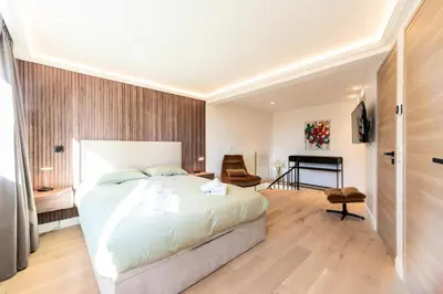 Un ou plusieurs lits dans un hébergement de l'établissement Résidence 2p En Duplex De Standing Au Calme - 2P en Duplex de Standing au Calme MAE-3063