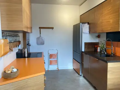 Cuisine ou kitchenette dans l'établissement Unique Apartment with Cat in Cap dAntibes