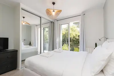 Un ou plusieurs lits dans un hébergement de l'établissement Villa Azur Riviera Lounge, 10 people - comfort