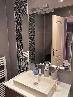 Salle de bains dans l'établissement Studio Palais Rouaze-50m de la Croisette