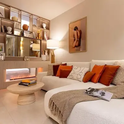 DORA Modern apartment with steam fireplace and freestanding bathtub