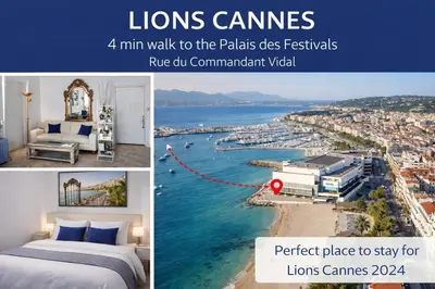 Plan de l'établissement LIONS Apartment with Quiet Terrace Walk to Croisette & Beaches, Central Cannes