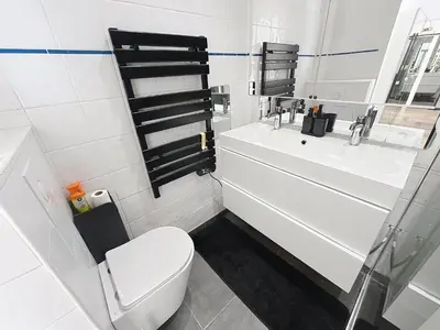 Salle de bains dans l'établissement Beautifull studio with balcony Rouaze Miramar 120