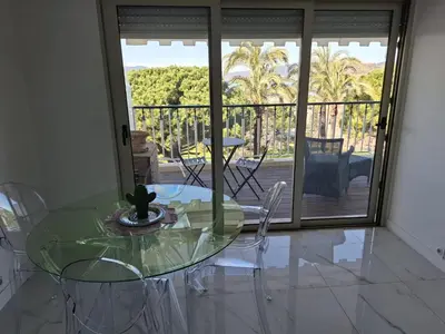 Balcon ou terrasse dans l'établissement Viva Riviera Studio Croisette Terrace Sea View