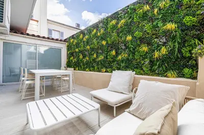 Coin salon dans l'établissement Luxury apt 5 min from the beach and La Croisette
