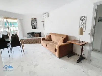Coin salon dans l'établissement Appartements derrière Croisette
