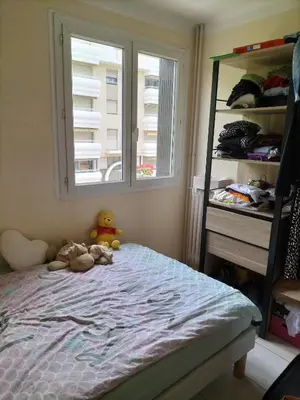 Un ou plusieurs lits dans un hébergement de l'établissement Location à Juan Les Pins