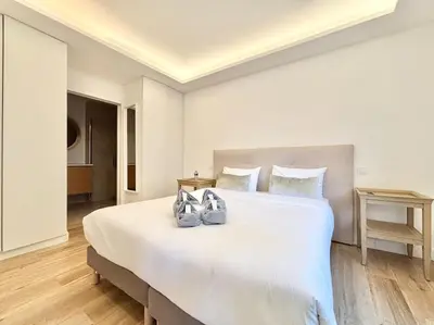 Un ou plusieurs lits dans un hébergement de l'établissement Cannes - 2 bedrooms & 2 bathrooms apartment - 24P1