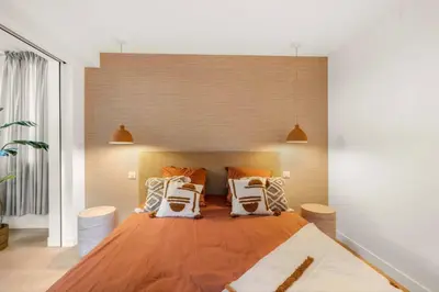Un ou plusieurs lits dans un hébergement de l'établissement 121 MARECHAL - 3-Bedroom Apartment Sea View and Parking