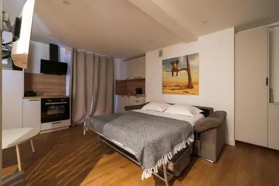 Un ou plusieurs lits dans un hébergement de l'établissement Antibes SkyView - central, cocooning avec terrasse et parking
