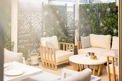 Coin salon dans l'établissement Magnifique appartement à 50 mètres de la Croisette