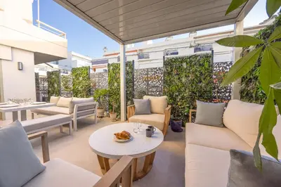 Coin salon dans l'établissement Magnifique appartement à 50 mètres de la Croisette