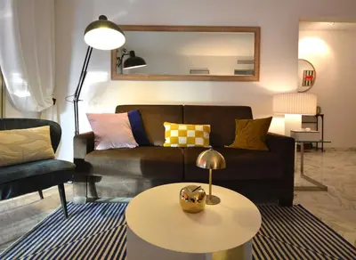 Coin salon dans l'établissement Wiosna- Quiet 1 Bedroom