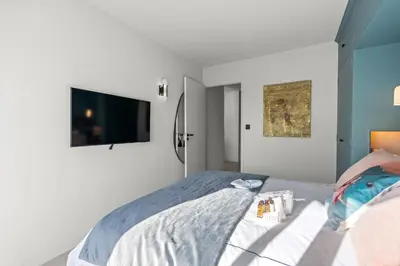 Un ou plusieurs lits dans un hébergement de l'établissement REF 2037 - Appartement à Louer Vue Mer