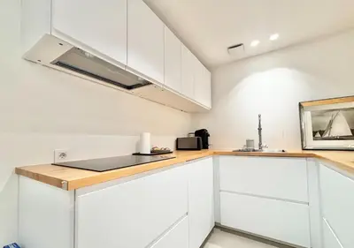 Cuisine ou kitchenette dans l'établissement Cannes 2 bedrooms & 2 bathrooms apartment - 24P2