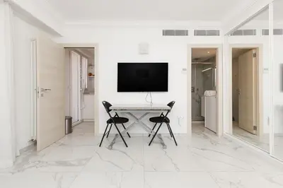 Télévision ou salle de divertissement dans l'établissement Immogroom - Studio - Sea View - AC
