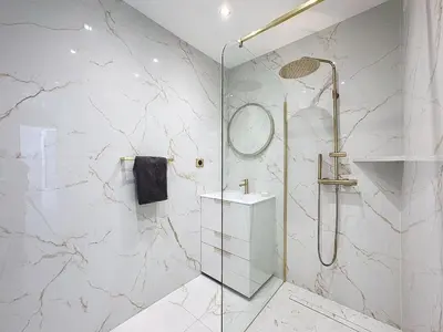 Salle de bains dans l'établissement Rue d'Antibes Victoria 2 rooms terrace - 2ES