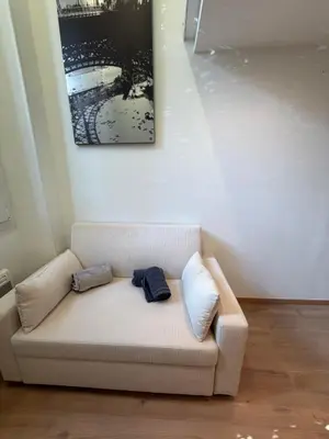 Coin salon dans l'établissement Studio Moderne à 10 min à pied Palais & Plages