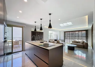 Cuisine ou kitchenette dans l'établissement New Modern rooftop 2 ch 4 peoples Clim Wifi