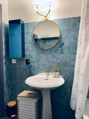 Salle de bains dans l'établissement Charmant studio en centre ville