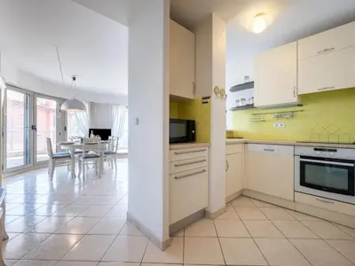Cuisine ou kitchenette dans l'établissement Apartment Les allées du Cap-2 by Interhome