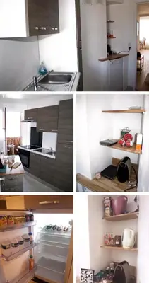 Cuisine ou kitchenette dans l'établissement CANNES CROISETTE Sea & Sky