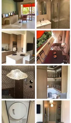 Cuisine ou kitchenette dans l'établissement CANNES CROISETTE Sea & Sky