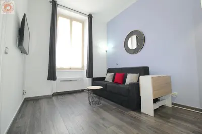 Coin salon dans l'établissement ALC - MOL6 - 9 min Palais and 5 min Beaches