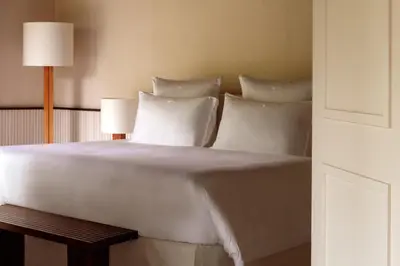 Un ou plusieurs lits dans un hébergement de l'établissement Cap d'Antibes Beach Hotel