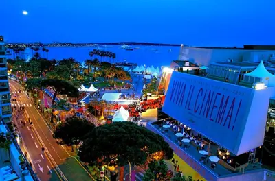 Vue générale sur Cannes ou vue de la ville depuis l'appartement