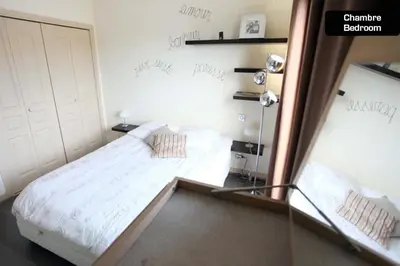 Un ou plusieurs lits dans un hébergement de l'établissement Coeur de Cannes - 2 pièces moderne