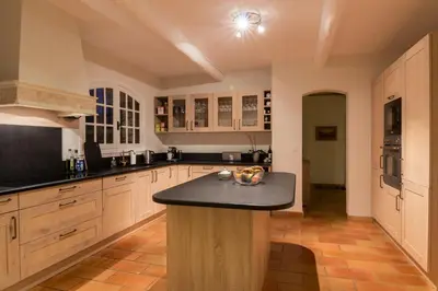 Cuisine ou kitchenette dans l'établissement Villa Vuyani Antibes