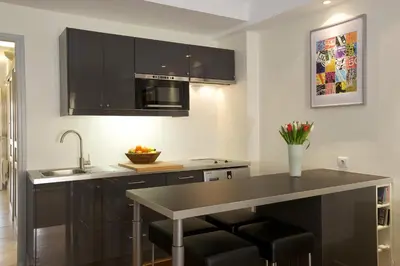 Cuisine ou kitchenette dans l'établissement Le California