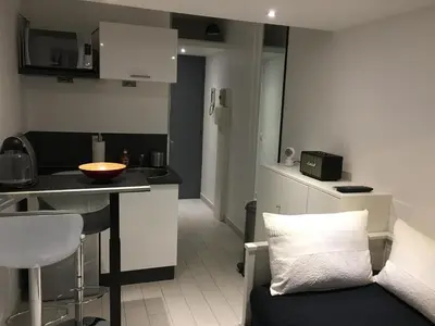Cuisine ou kitchenette dans l'établissement Studio Croisette Cannes