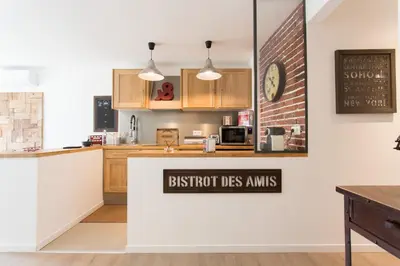 Cuisine ou kitchenette dans l'établissement Maria Sea Cannes