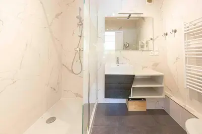 Plan de l'établissement Apartment 2 bedrooms2 bathroomsdouble terrace & Garden in Palm beach area